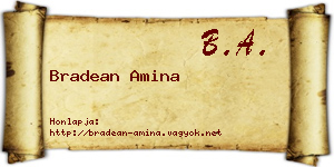 Bradean Amina névjegykártya